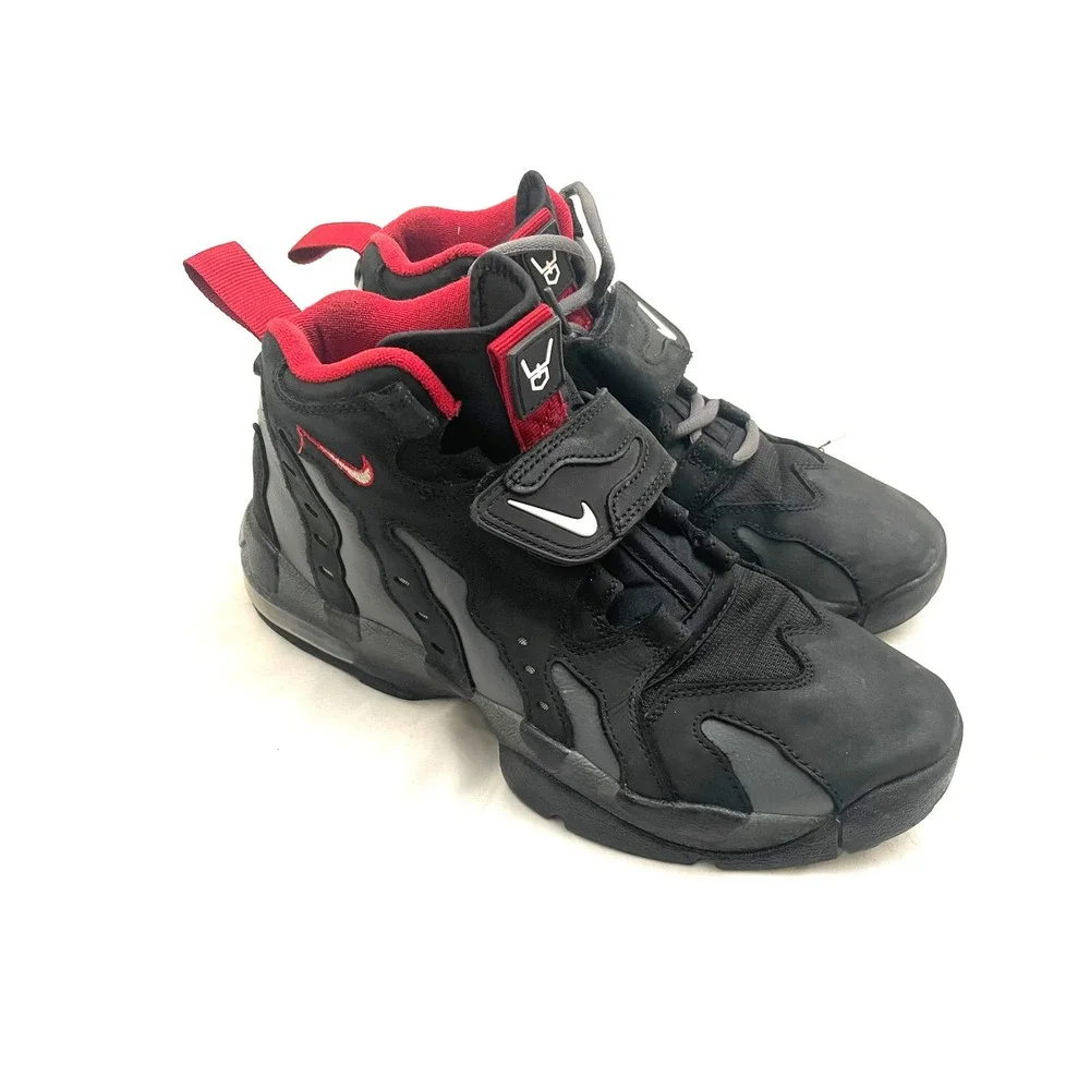 Nike Air DT Max 96 Deion Sanders Size 8 Black Red ATL Falcons HQ3620-010 (READ)